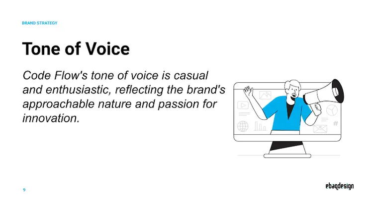 Code Flow Tone of Voice: casual and enthusiastic, reflecting approachable nature and passion for innovation