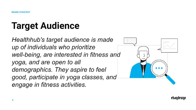 HealthHub Target Audience: individuals who prioritize well-being, fitness, and yoga
