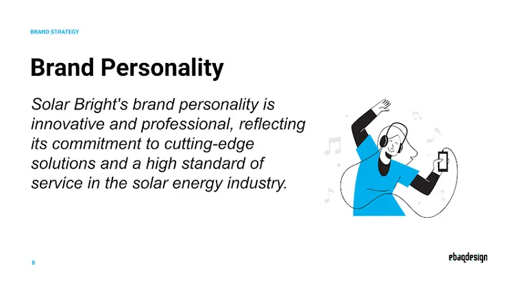 Solar Bright Brand Personality: innovative and professional with cutting-edge commitment
