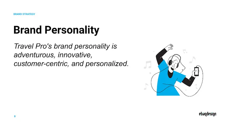 Travel Pro Brand Personality: adventurous, innovative, customer-centric, and personalized